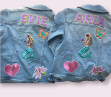 Load image into Gallery viewer, Custom handmade denim jacket
